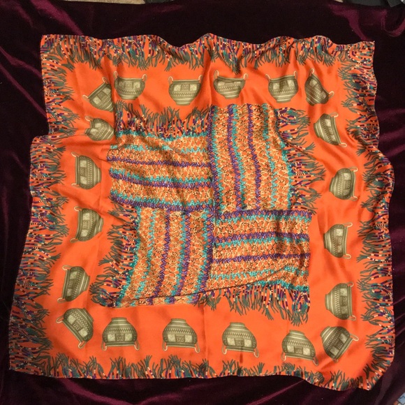 HSYT Tribal Print Silky Feeling Polyester Scarf - Picture 1 of 8